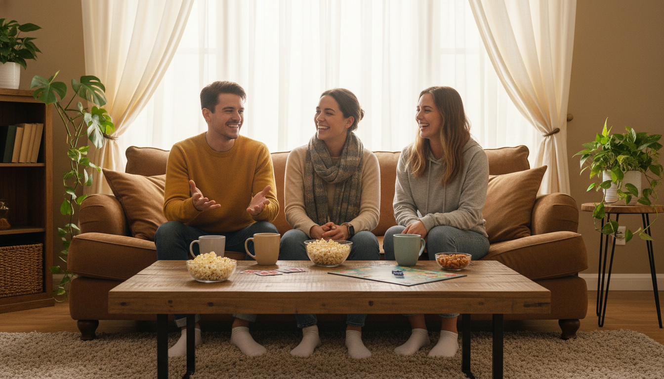 Unterhaltung zu Hause mit Besuch: was immer funktioniert