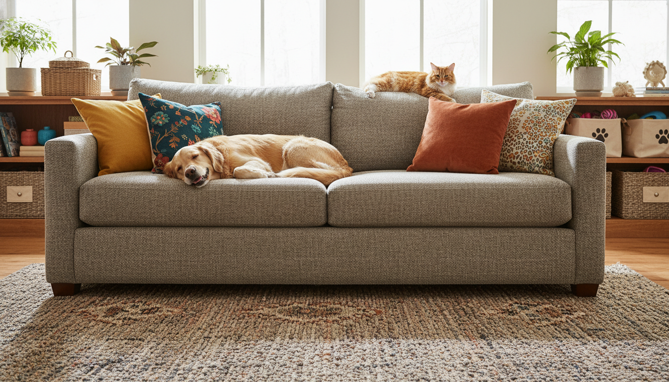 Wohnen mit Haustieren: strapazierfähige Materialien wählen